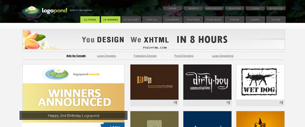 logopond 10 cool websites for designers