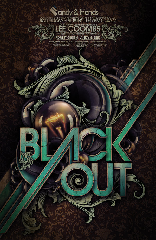 blackout poster by demen11 Get Inspired   Typography