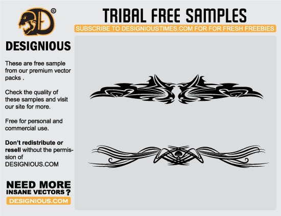 designious tribal free samples Awesome premium vector freebies