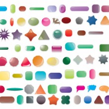 set of glossy buttons