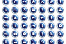 set of glossy buttons