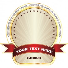 wine vector label