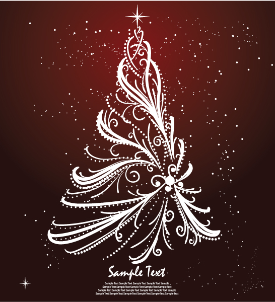 0469 christmas tree Free vector illustrations