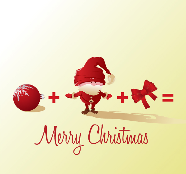 1350 christmas greeting card Free vector illustrations