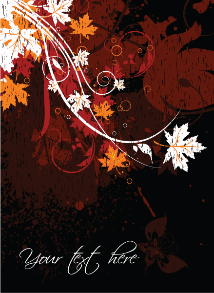 floral grungy background Free vector illustrations