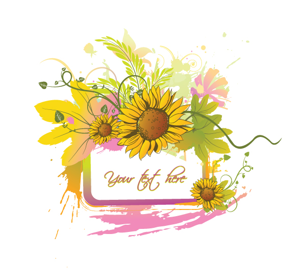 summer floral Free vector illustrations