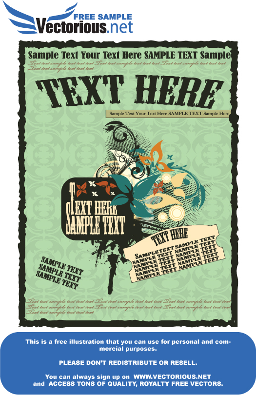 vector free vintage poster Free vector illustrations