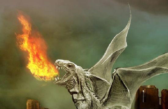 22 How to create a dragon on a burning castle