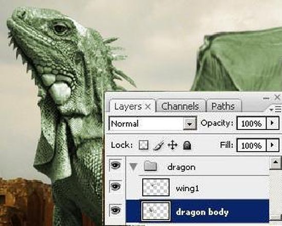  How to create a dragon on a burning castle