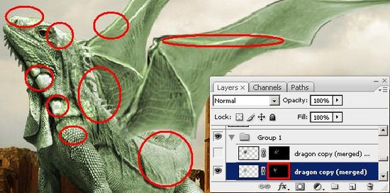  How to create a dragon on a burning castle