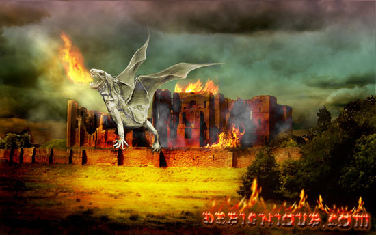 dragon burn castle final How to create a dragon on a burning castle