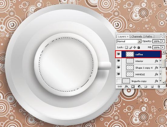  Create a coffe cup in Photoshop