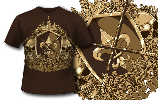 designious t shirt 232 New vector packs: crests, floral and wings+t shirt designs