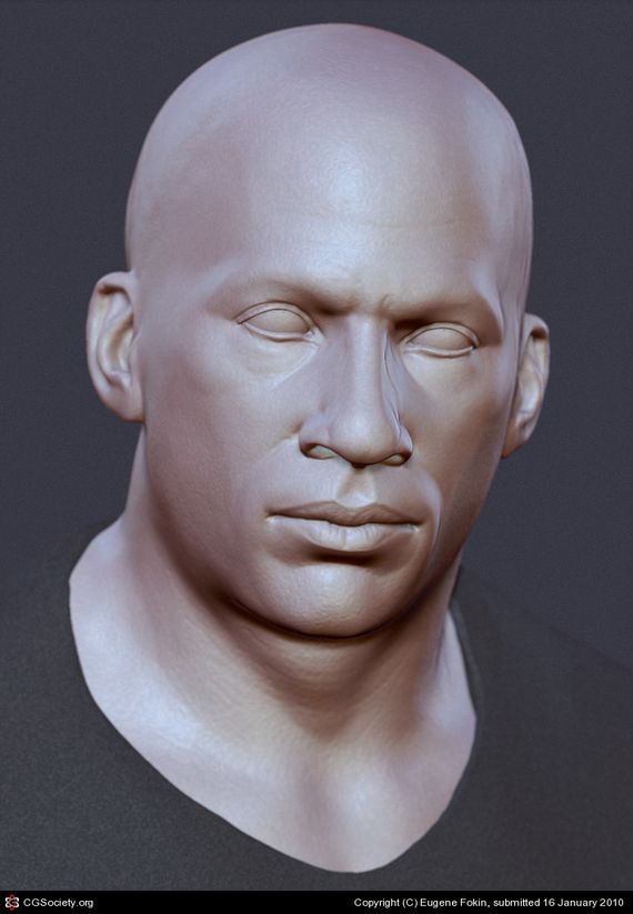 bald man sculpture Artist of the week   Eugene Fokin   Maya, behind the scenes