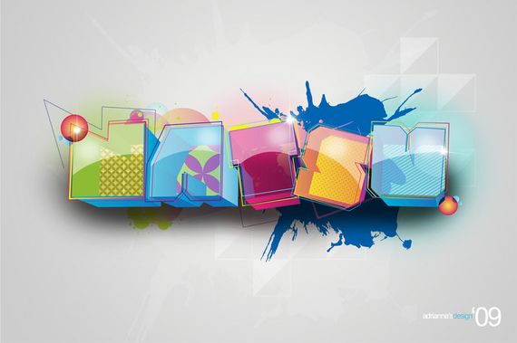 colored type treatment Artist of the week   Adrianna Zurek
