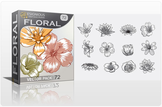 floral vector packs 72 Vector freebies and premium: floral, wings and t shirts
