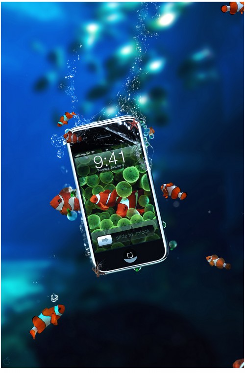 iphone in water Photoshop Tutorials Roundup   March, 2010