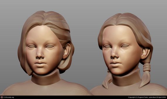 little girl head sculpture Artist of the week   Eugene Fokin   Maya, behind the scenes