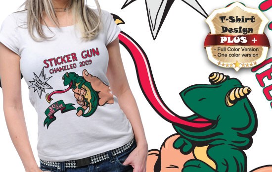 lizzard plus tshirt design 66 New vectors: Torn paper scrolls, Vintage Mega Pack 9 and 11 Plus Tees Designs