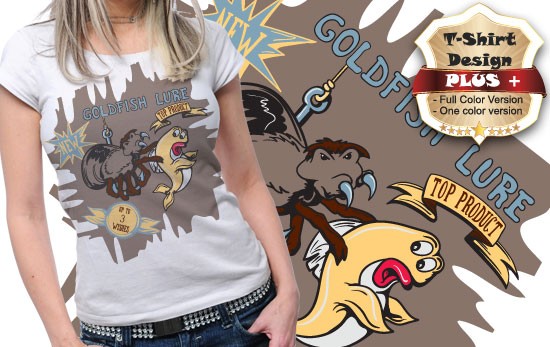 spider fish vector plus tshirt design 67 New vectors: Torn paper scrolls, Vintage Mega Pack 9 and 11 Plus Tees Designs