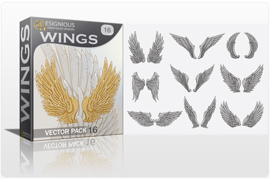 vector wings 16 Vector freebies and premium: floral, wings and t shirts