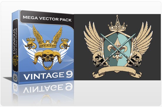 vintage crest vectors New vectors: Torn paper scrolls, Vintage Mega Pack 9 and 11 Plus Tees Designs