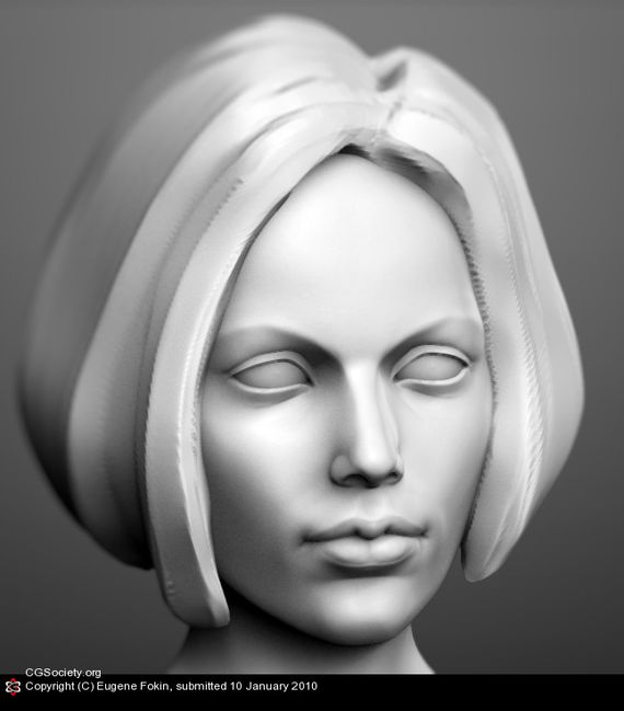 wip of a woman head Artist of the week   Eugene Fokin   Maya, behind the scenes