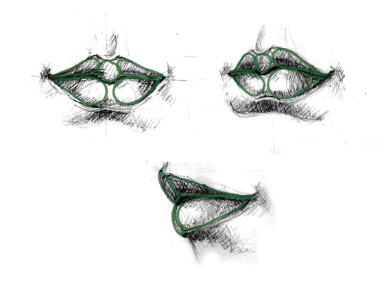 214 Drawing vector portraits Part 4: The Lips
