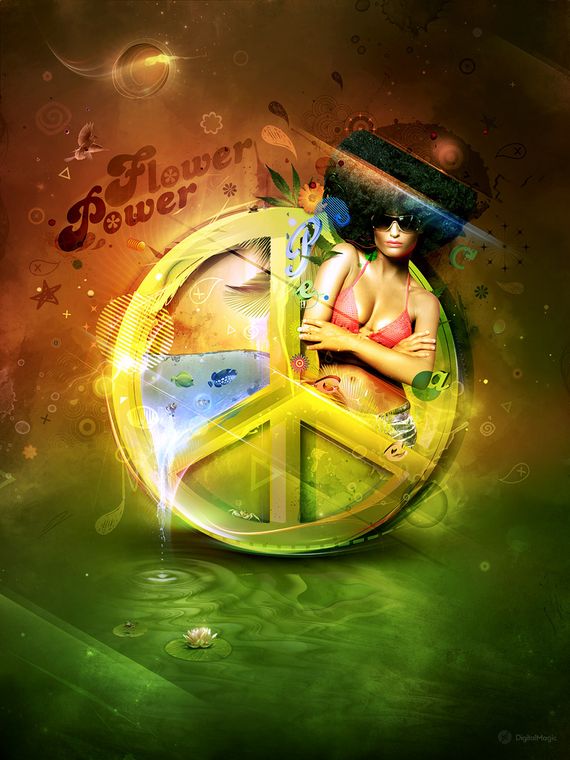 1 Flower Power by m4gik 55+ Photo manipulations of sexy girls