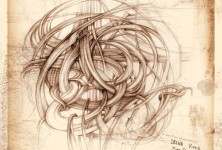 abstract pencil drawing