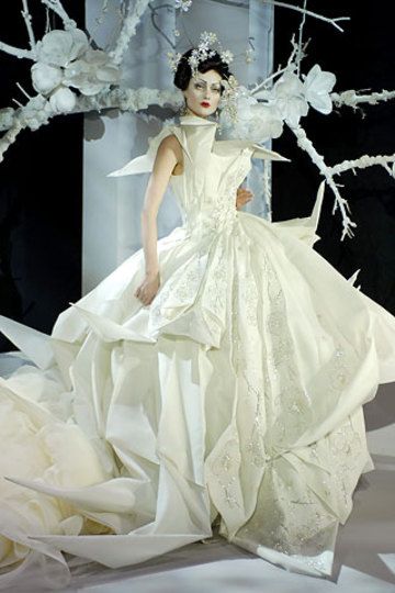 Fabulous origami wedding dress created by John Galliano for Christian Dior