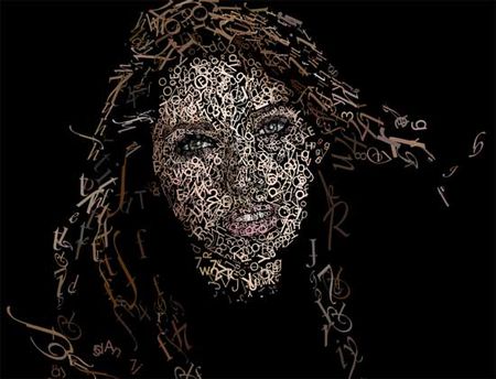 girl 50 Stunning Typographic Portraits
