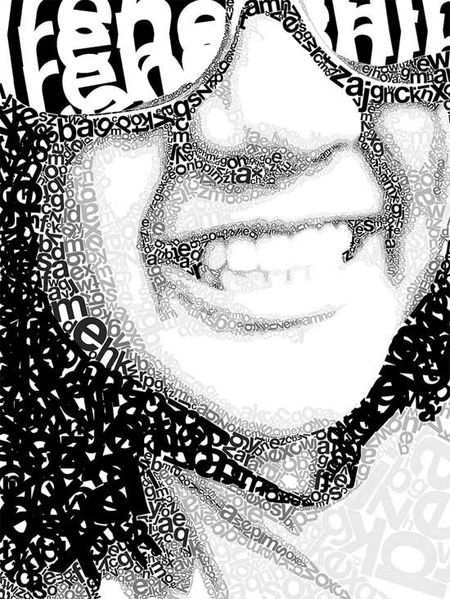 type face1 50 Stunning Typographic Portraits