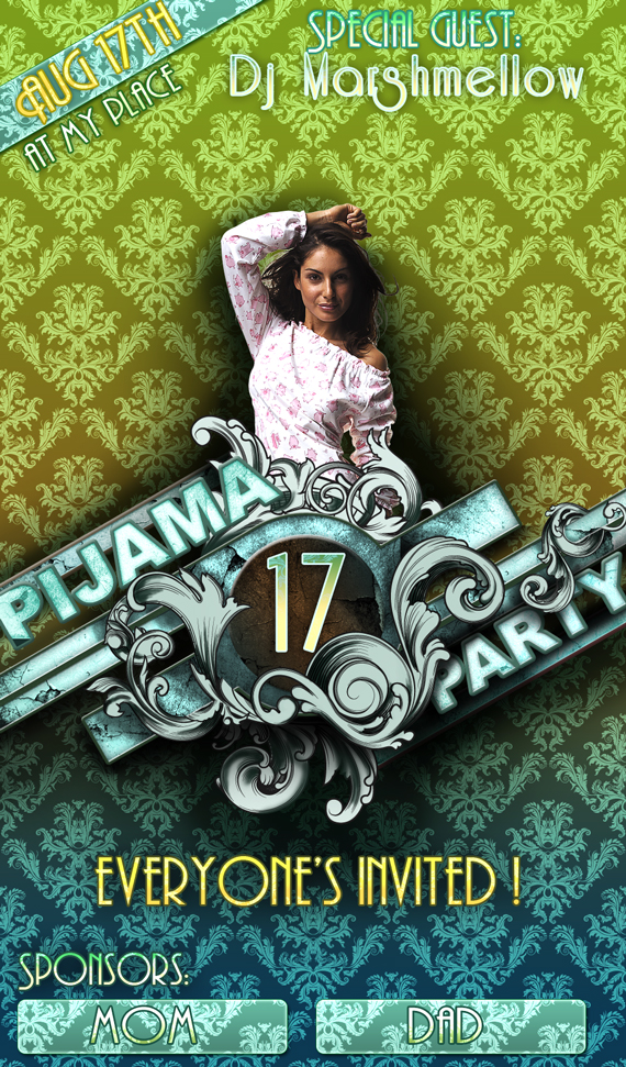44 party poster tutorial How to Create a Vintage Party Poster in Photoshop