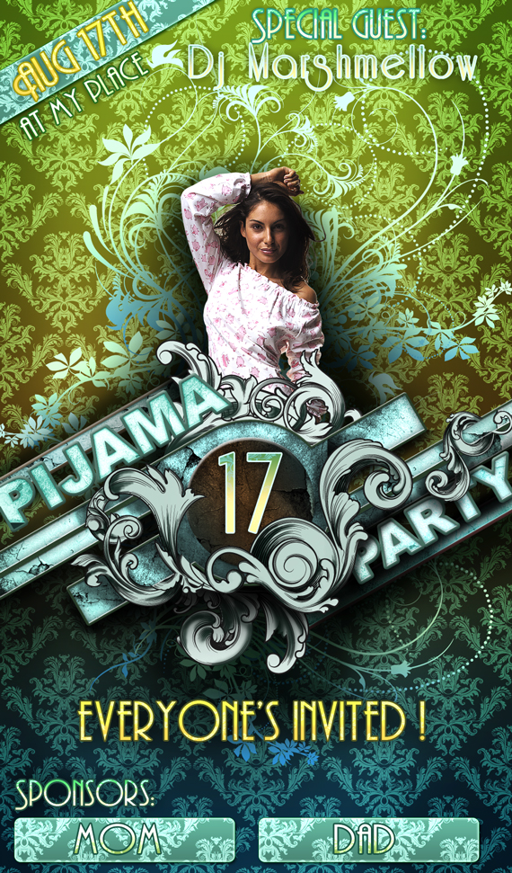 final party poster tutorial2 How to Create a Vintage Party Poster in Photoshop