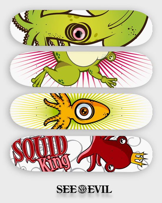 skate board design 13 Design on Wheels   100+ Seriously Awesome Skateboard Prints