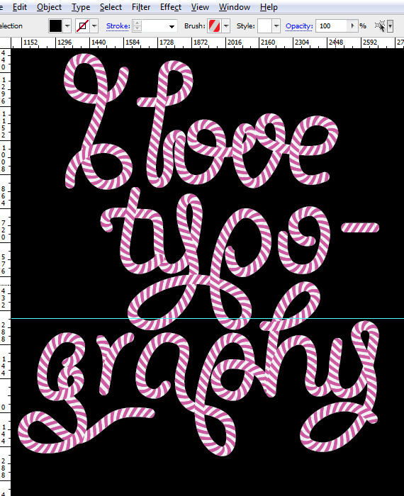 24 designioustimes candy cane tipo tutorial Como criar Doce Tipografia Cane com Photoshop e Illustrator