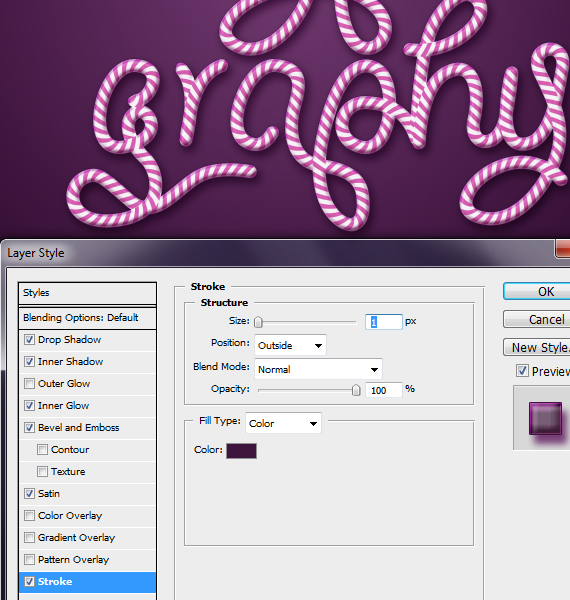 28,6 designioustimes candy cane tipo tutorial Como criar Doce Tipografia Cane com Photoshop e Illustrator