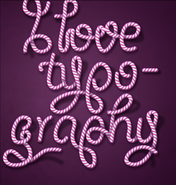 31 designioustimes candy cane type tutorial How to Create Candy Cane Typography with Photoshop and Illustrator