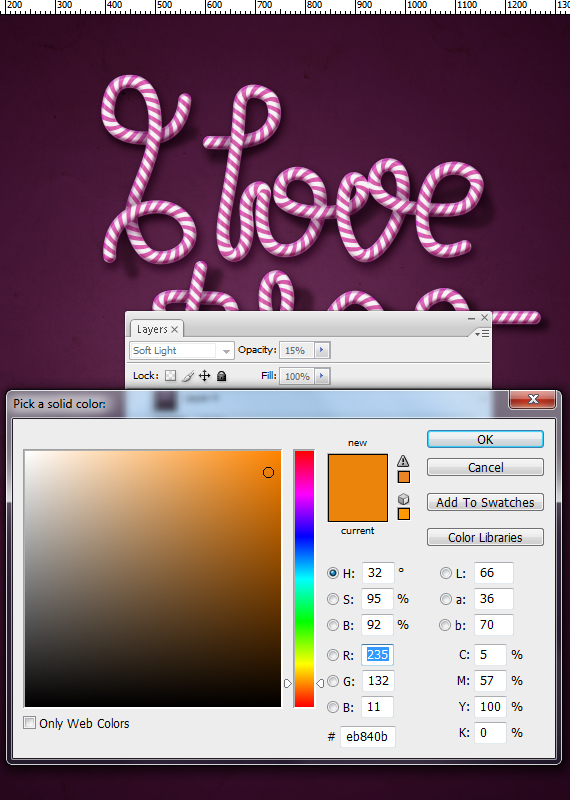 32 designioustimes candy cane tipo tutorial Como criar Doce Tipografia Cane com Photoshop e Illustrator