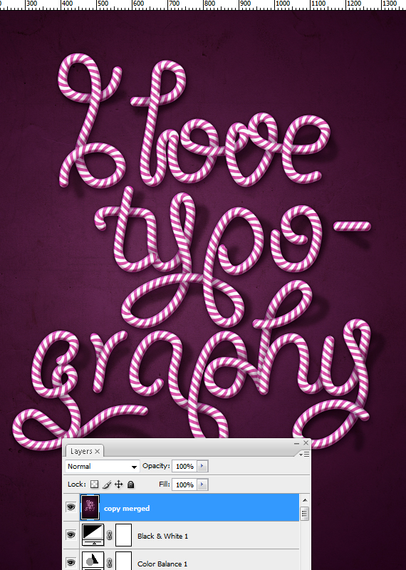 33 designioustimes candy cane tipo tutorial Como criar Doce Tipografia Cane com Photoshop e Illustrator