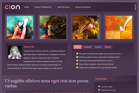 Cion Wordpress Theme Showcase of Beautiful Free and Premium Wordpress Themes