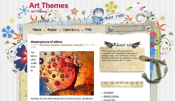 Craftwork Wordpress Theme Showcase of Beautiful Free and Premium Wordpress Themes
