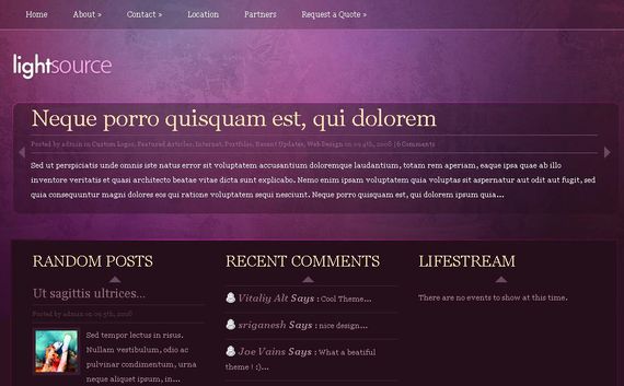Light Source Wordpress Theme Showcase of Beautiful Free and Premium Wordpress Themes