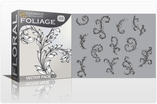 designious floral vector pack 89 preview 1 Fresh Beautiful Floral Vector Packs from Designious.com