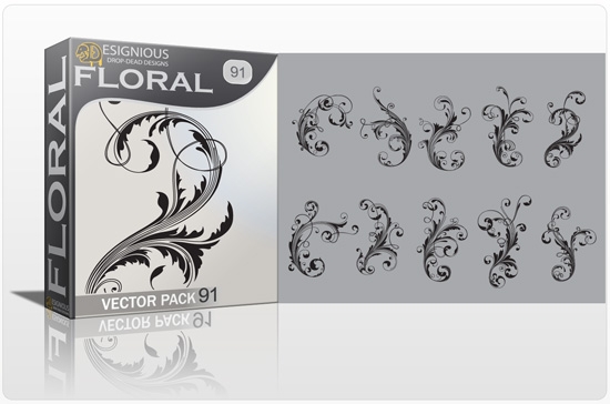 designious floral vector pack 91 preview 1 Fresh Beautiful Floral Vector Packs from Designious.com