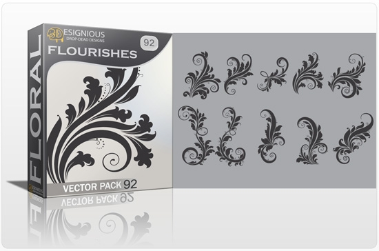 designious floral vector pack 92 preview 1 Fresh Beautiful Floral Vector Packs from Designious.com