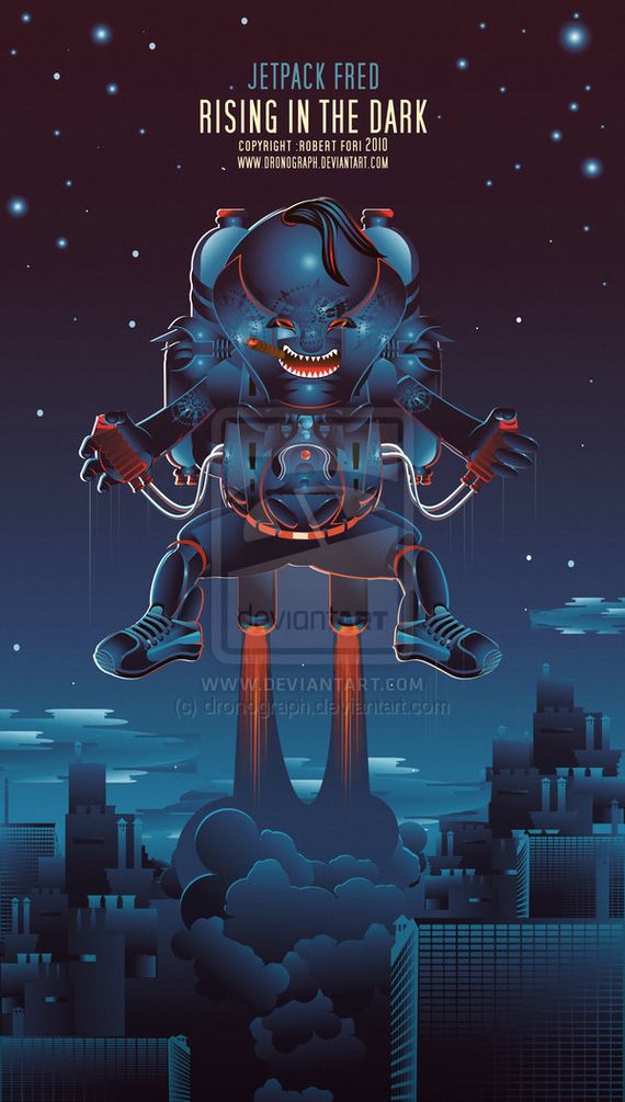 jetpack fred character design by dronograph d303lep Interview with Graphic Designer Robert Fori