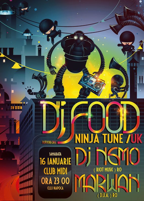 robert fiori dj food illustration poster Interview with Graphic Designer Robert Fori
