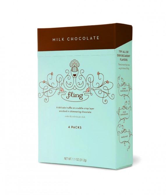 Fling Chocolate Package Design 2 570x670 50+ Creative Chocolate Package Designs